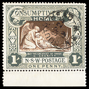 Single 1d NSW stamp